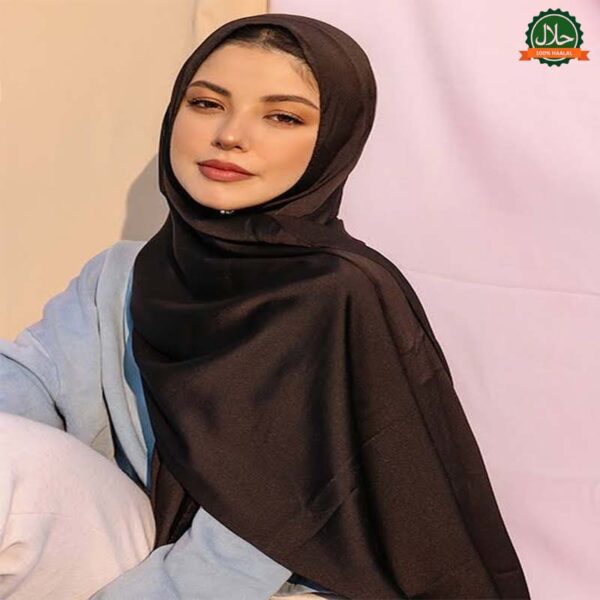 BLACK SILK CHIFFON HIJAB