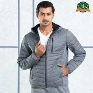 MENS QUILTING JACKET- GREY