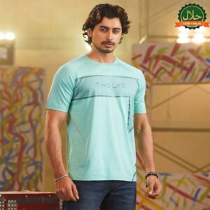 Men’s Mint-Green Activewear T-Shirt