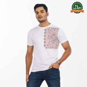 Men's White Casual T-Shirt