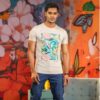 Men’s Beige Print T-Shirt