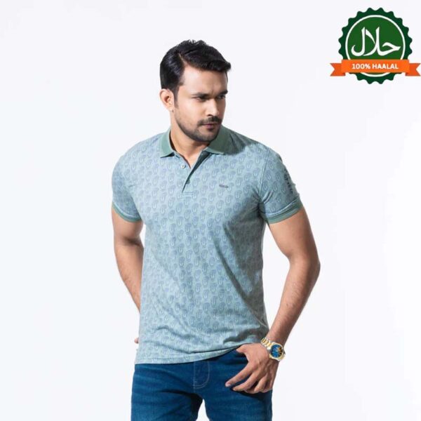 Mens Green Polo T-Shirt