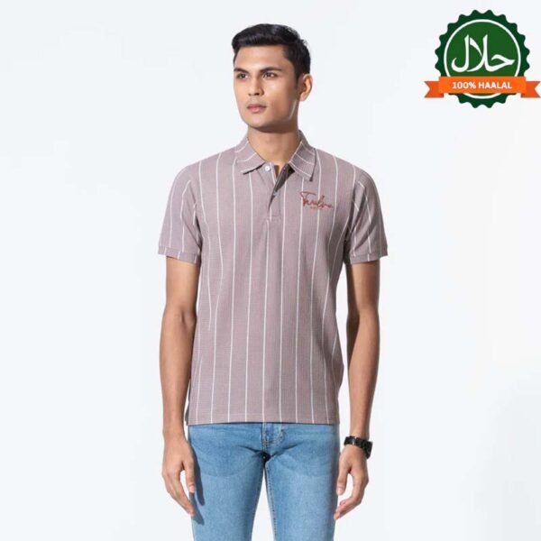 Mens Brown Polo T-Shirt