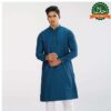 Men's Peacock Blue Basic Panjabi