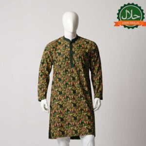 MENS PANJABI-BOTTLE GREEN