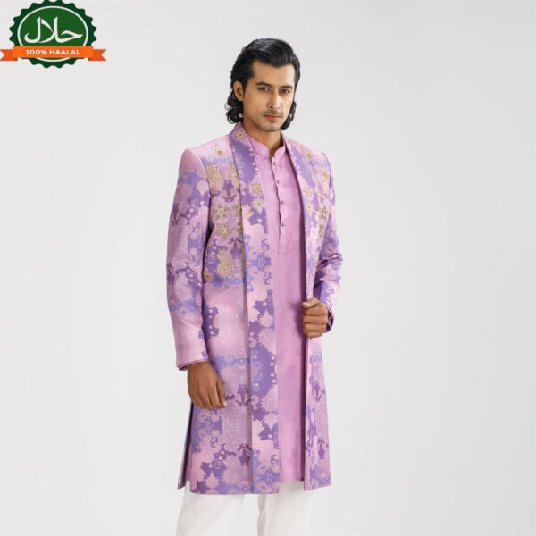 Mens Dusty Rose Sherwani