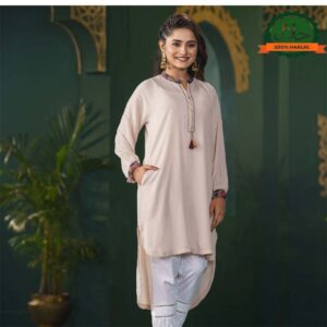 Women Ethnic Beige Fusion Kurti