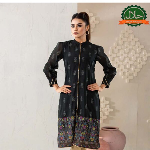 Womens Black High-Range Kurti