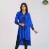 Womens Blue Tie-Dye Kurti