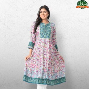 Womens Ethnic Average Kurti-Dusty Print