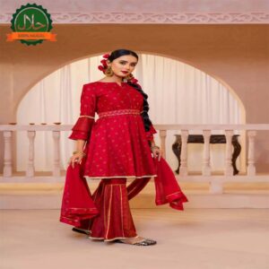 Womens Ethnic Red 3-Piece