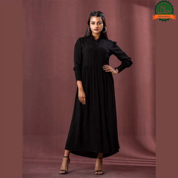 Womens Black Georgette Dress