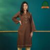 Women Brown Cotton Kurti