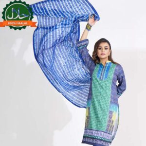 Women Blue Ethnic 3-Piece Set