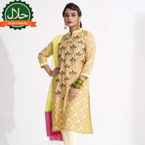 Women Yellow Ethnic 3-Piece Set