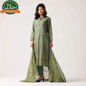 Womens Ethnic 3Pcs-Olive