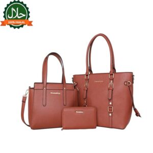 3PCS Purses for Women Tote Bag and Wallet Set Shoulder